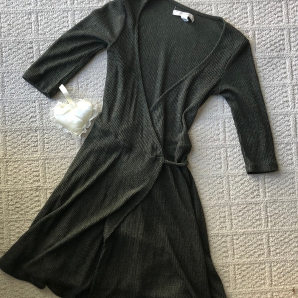 Adam Levine Green tie wrap dress